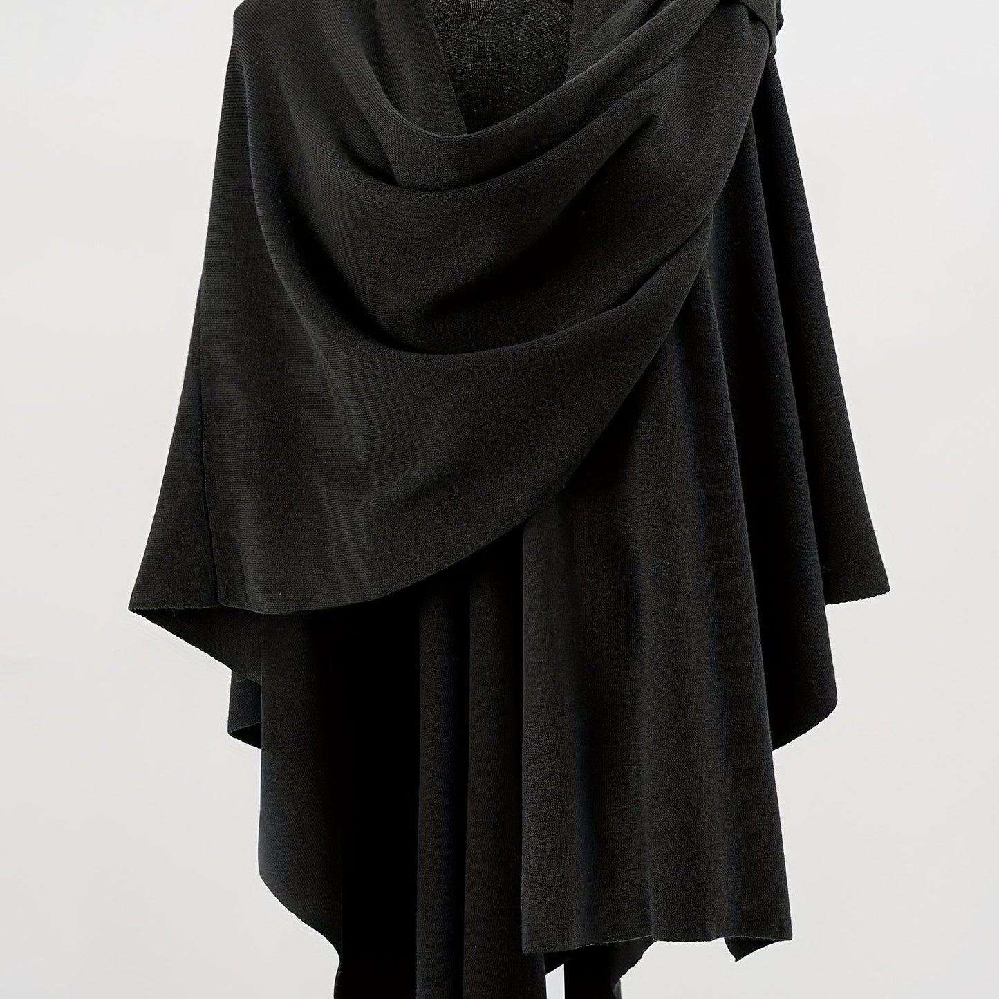 vlovelaw Solid Open Front Shawl Tunics, Elegant Versatile Tunic Tops, Women's Clothing