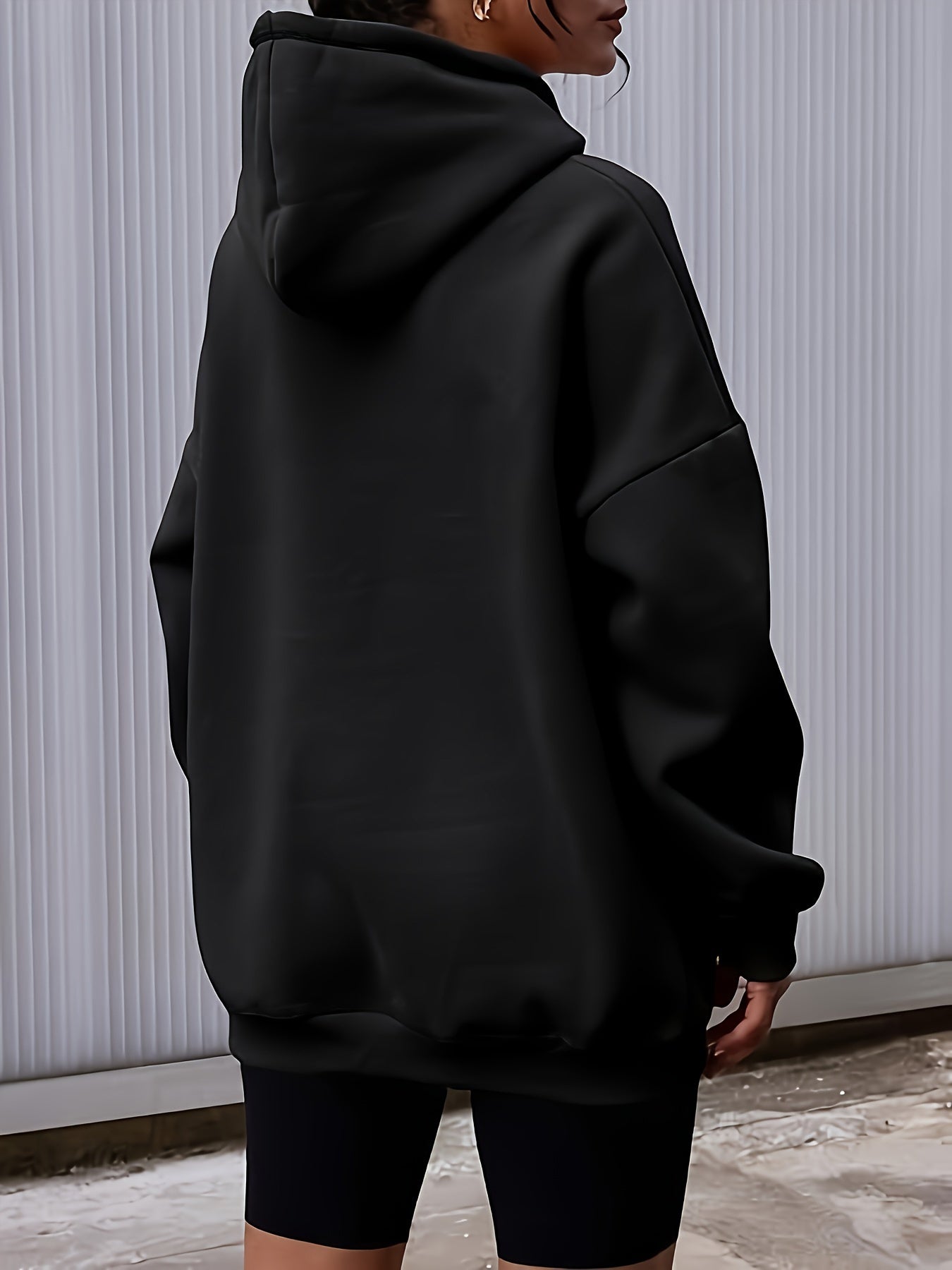 Solid Long Sleeve Hoodie, Casual Hoodies Sweatshirt For Fall & Winter, Women's Clothing