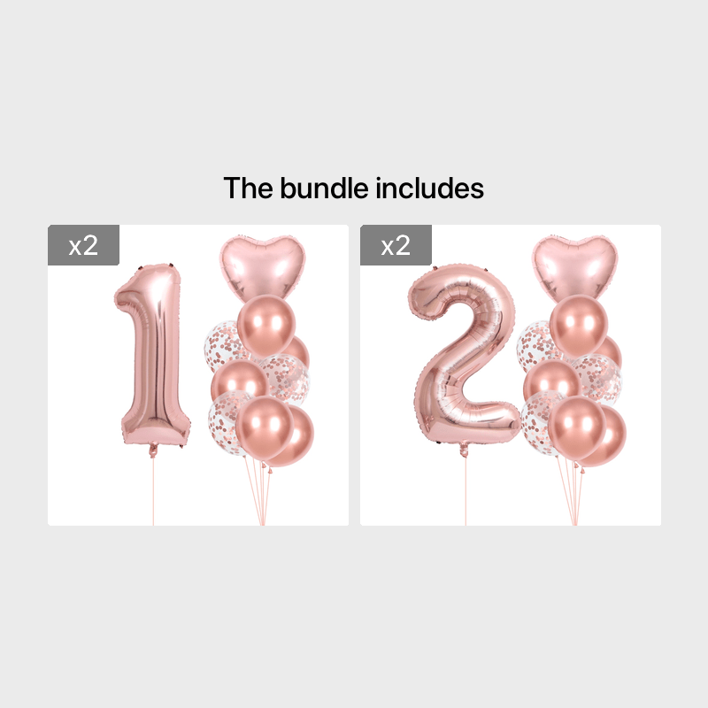 10-Pack Rose Golden Birthday Number Set - Luxurious Decorative Numbers for Parties, Celebrations, and Special Occasions - Perfect for Halloween, Thanksgiving, Christmas, Easter, Eid Al-Adha, and More!