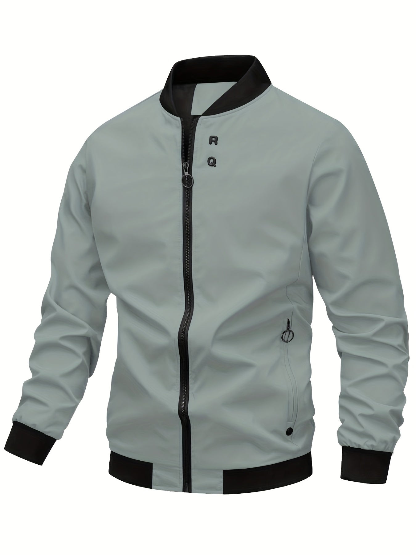 vlovelaw Classic Design Varsity Jacket, Men's Casual Baseball Jacket Coat Regular Fit College Hipster Windbreaker For Spring Autumn