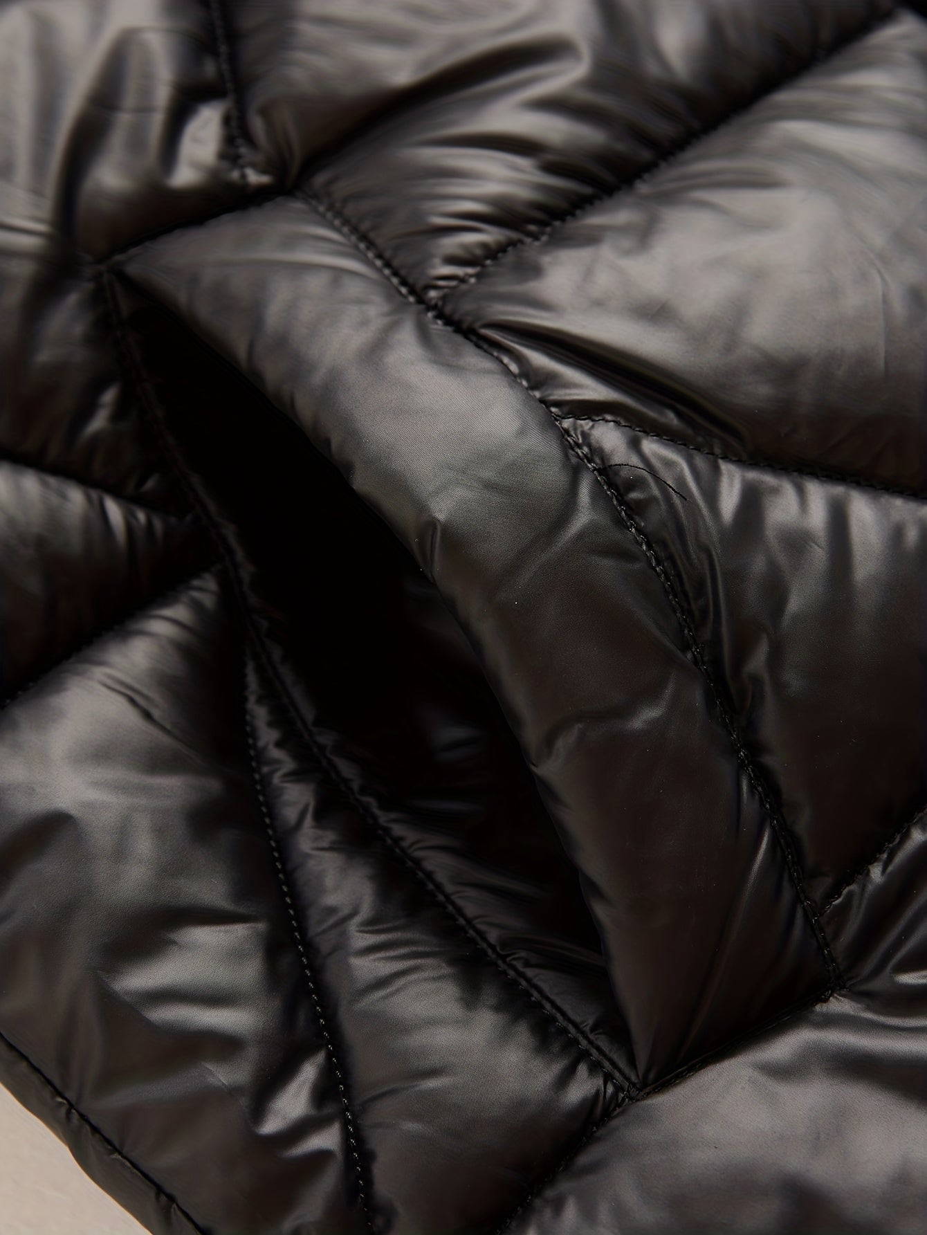 High Neck Zip Up Parka, Winter Thermal Solid Casual Coat, Women's Clothing