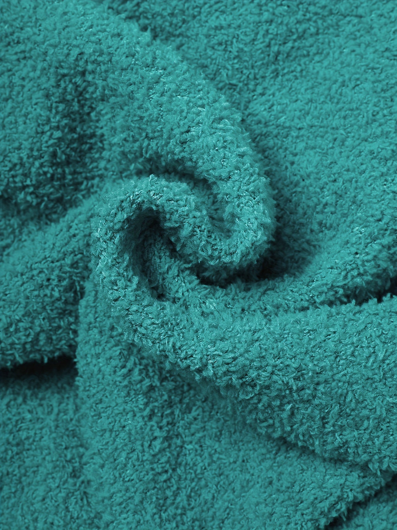 vlovelaw  Fuzzy Solid Casual Three-piece Set, Open Front Long Sleeve Top & Drawstring V Neck Tank Top & Slim Shorts Outfits, Women's Clothing