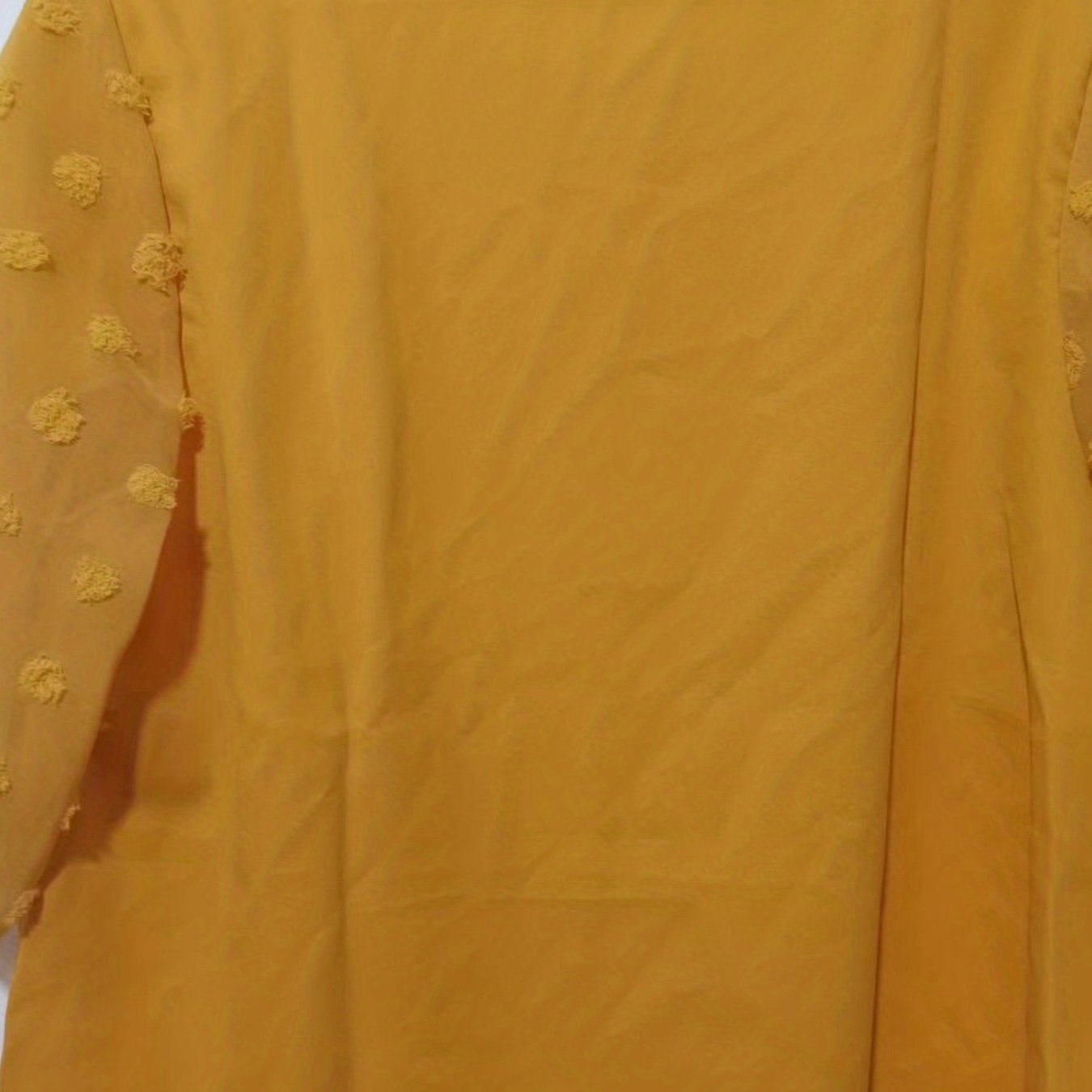 vlovelaw Swiss Dot Half Sleeve Blouse, Casual Solid Crew Neck Summer Blouse, Women's Clothing