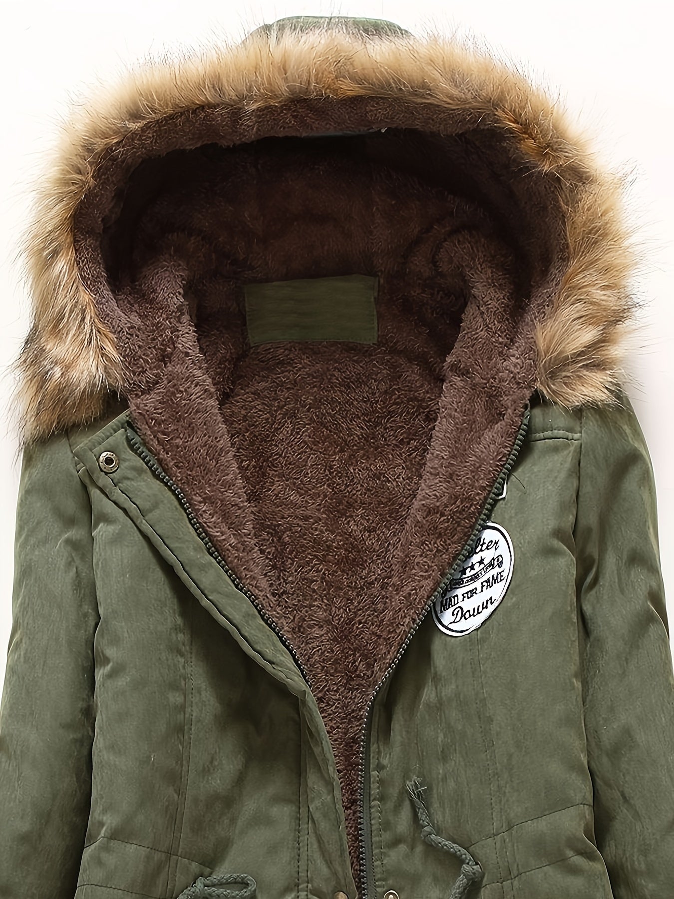 Women's Polyester Long Sleeve Casual Coat - Thick, Warm, Machine Washable, Elegant Design, Perfect for Home and Daily Wear with Hood