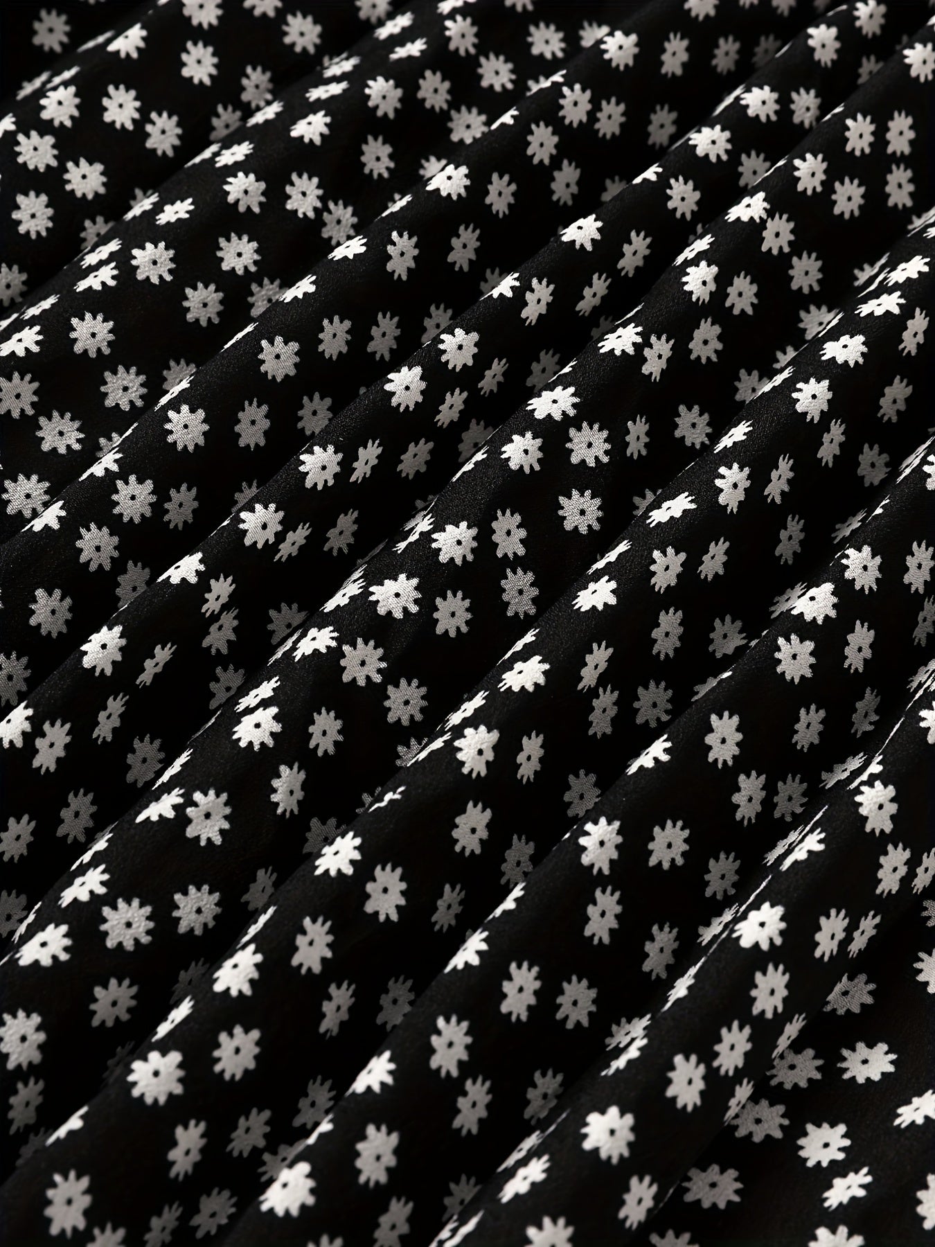 Plus Size Casual Skirt, Women's Plus Dot Print High Rise Slight Stretch Maxi Skirt