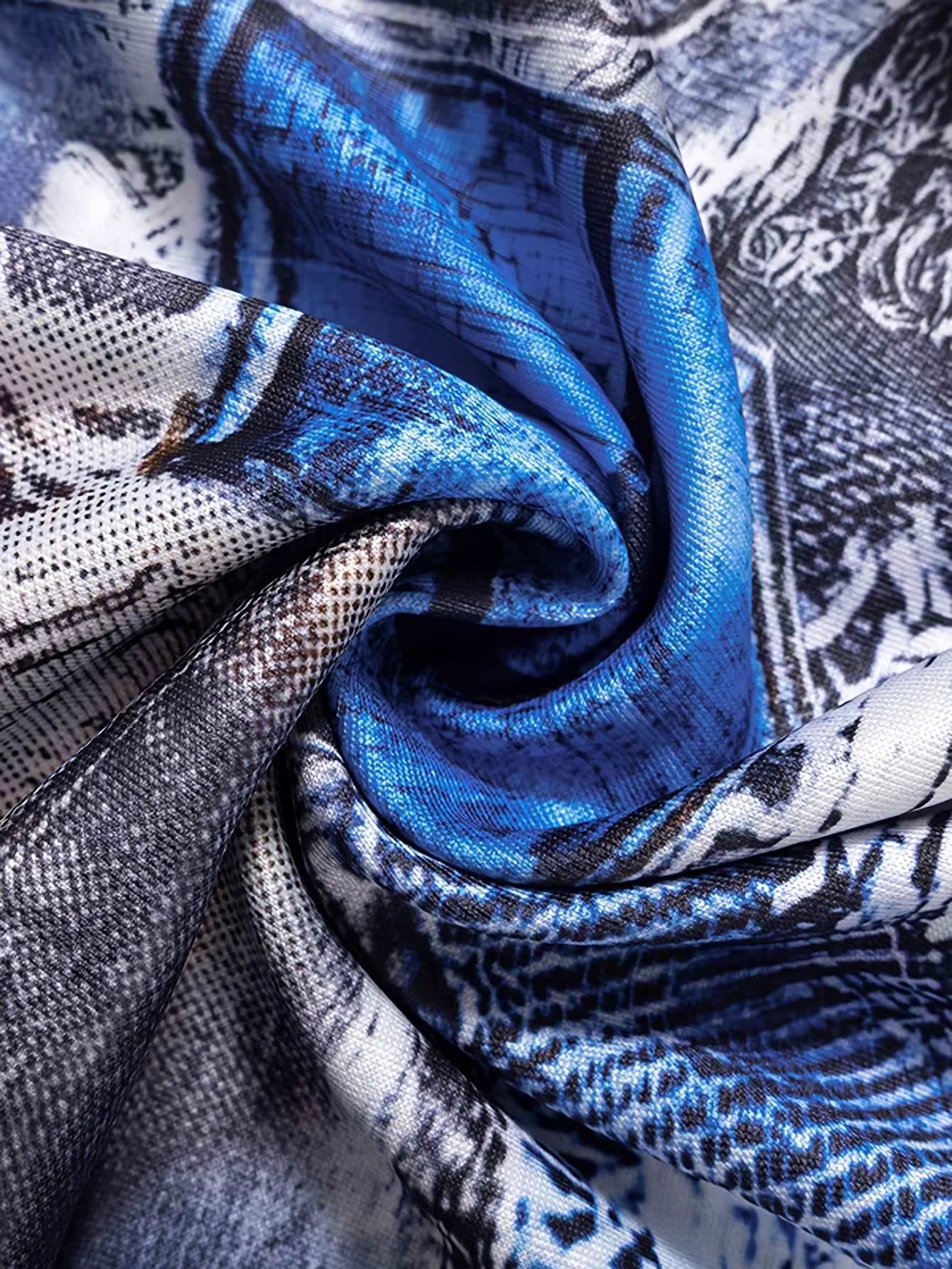 vlovelaw Denim Print Two-piece Skirt Set, Drawstring Tube Bodysuit & Bodycon Ruched Skirt Outfits, Women's Clothing