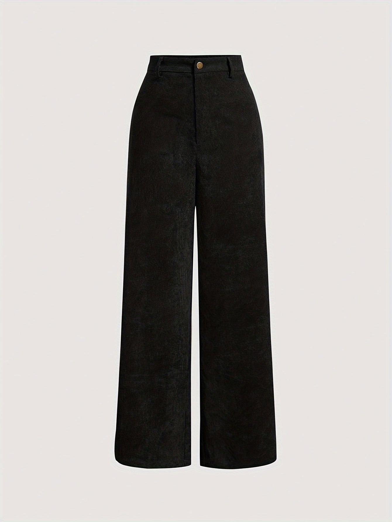 vlovelaw Solid Color Wide Leg Pants, Casual High Waist Pants For Every Day, Women's Clothing
