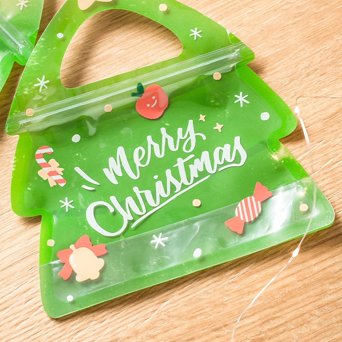 10pcs Special Shaped Christmas Gift Bags, Perfect For Birthdays, Parties And Candy Biscuit Chocolate Packaging, Christmas Decorative Supplies, Holiday Atmosphere Decoration, Christmas Essentials