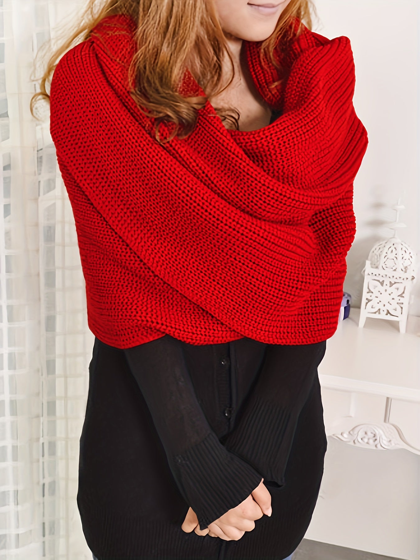 vlovelaw Solid Open Front Cardigan, Casual Long Sleeve Crop Outwear, Women's Clothing