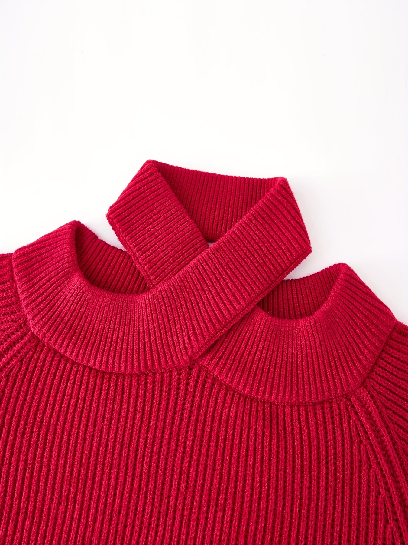 vlovelaw Cut Out Solid Knit Sweater, Casual Criss Cross Long Sleeve Sweater, Women's Clothing