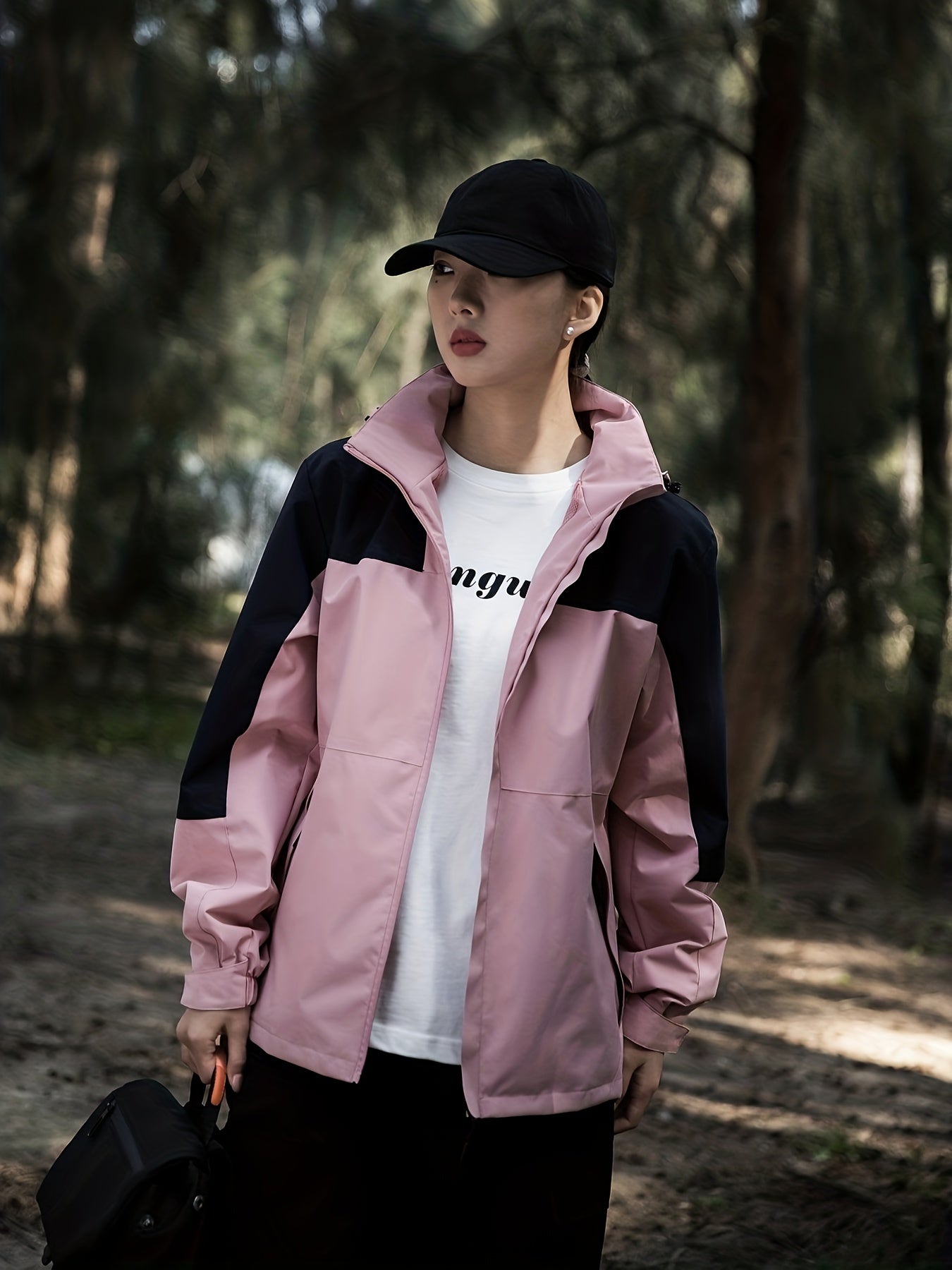 vlovelaw  Outdoor Sports Jacket With Detachable Hood, Women's Windproof And Rainproof Hiking Casual Sports Jacket, Women's Outdoor Clothing