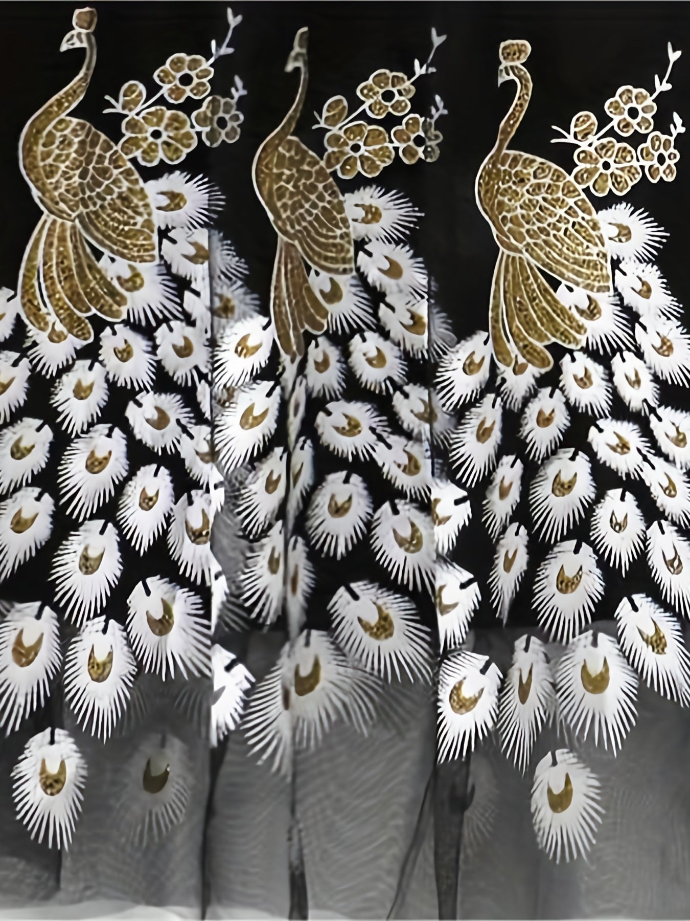Plus Size Elegant Skirt, Women's Plus Peacock & Feather Print Elastic Waist Pleated Mesh Skirt