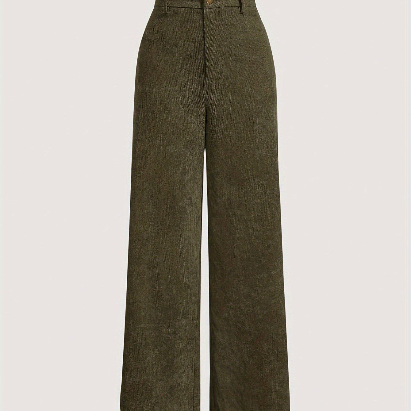 vlovelaw Solid Color Wide Leg Pants, Casual High Waist Pants For Every Day, Women's Clothing