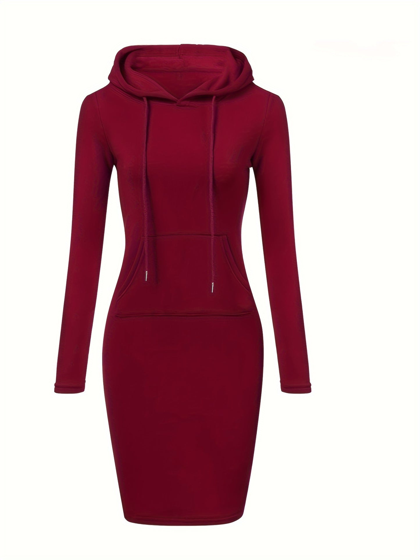 Women's Long Hoodies Pullover Sweatshirt, Outwear Mid-Length Sports Hooded Sweatshirts, Women's Athleisure