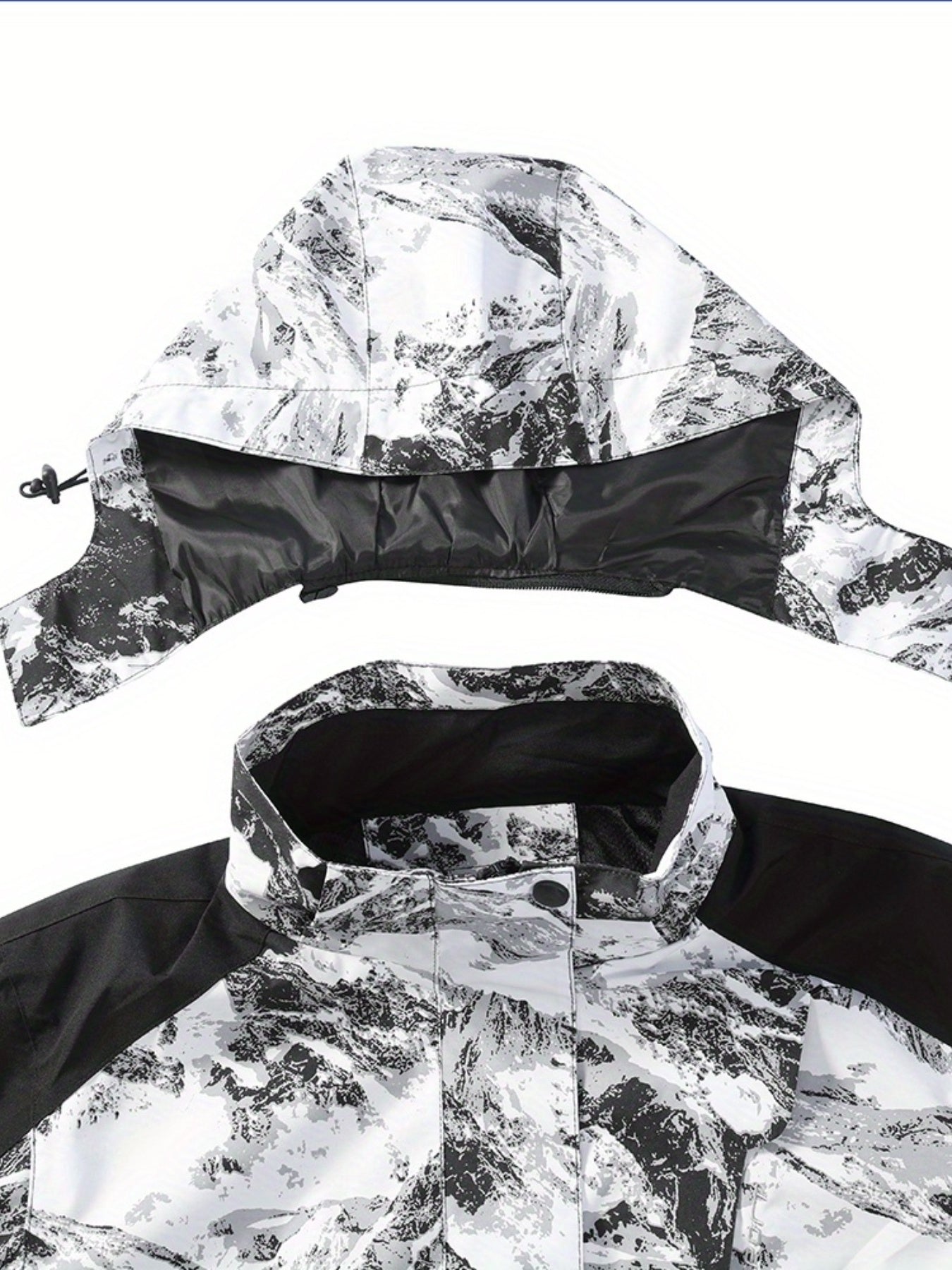 vlovelaw  Stay Protected & Stylish: Soft-Shell Outdoor Hiking Jacket With Zip-Up Detachable Hood & Waterproof & Windproof Fabric