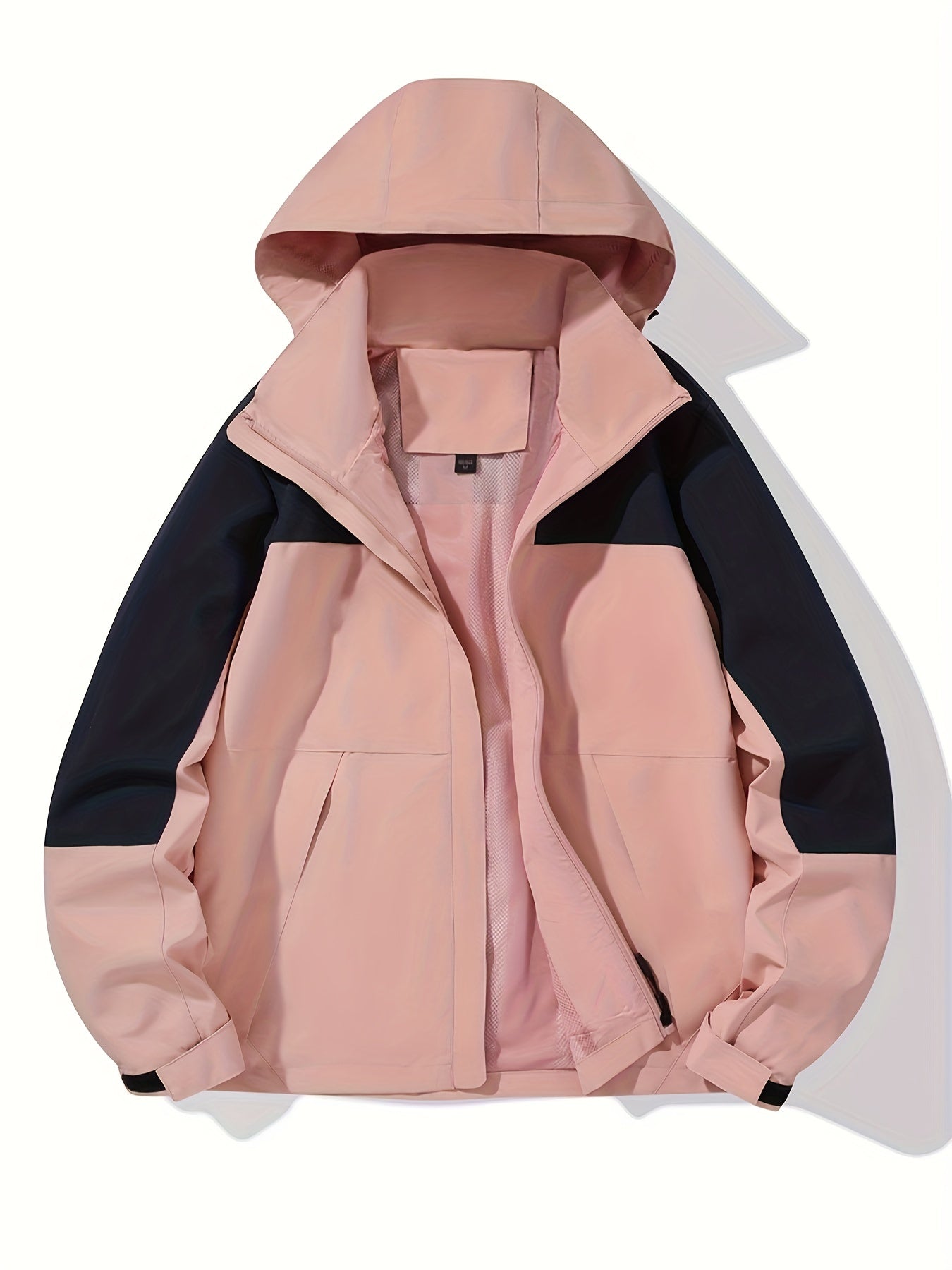 vlovelaw  Outdoor Sports Jacket With Detachable Hood, Women's Windproof And Rainproof Hiking Casual Sports Jacket, Women's Outdoor Clothing