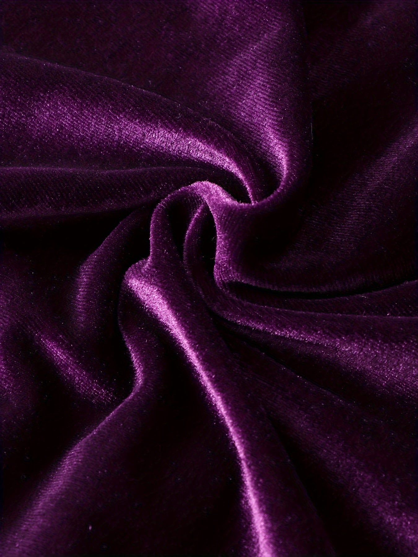 vlovelaw Solid Velvet Button Front Shirt, Vintage Long Sleeve Shirt For Spring & Fall, Women's Clothing