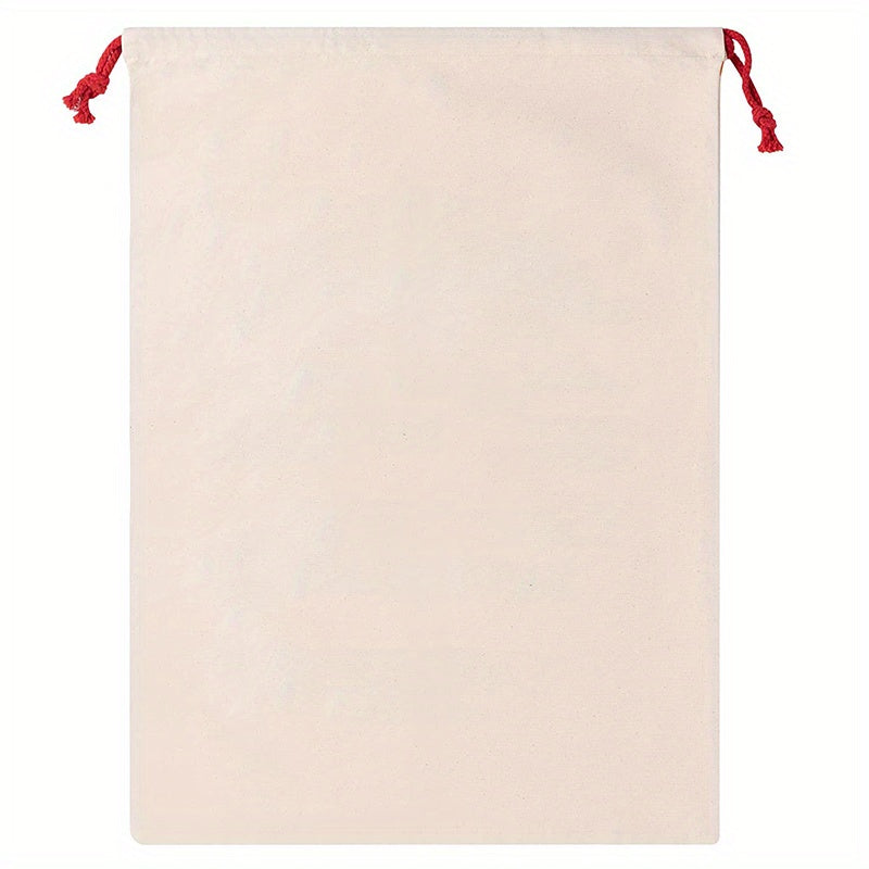 1/2/3pcs Large Personalized Santa Sack, Christmas Gift Bags, Big Santa Cotton Bags, Bulk Christmas Sacks For Presents With Drawstring Size, 19.3 X 27.2 Inch