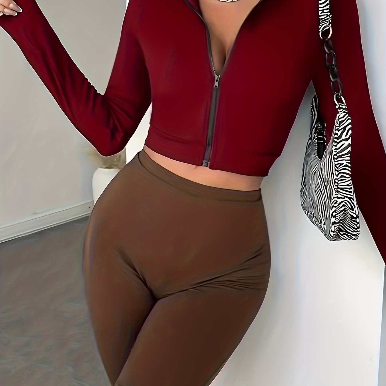 Women's Casual Zip Up Long Sleeve Crop Lightweight Workout Jackets, Women's Clothing