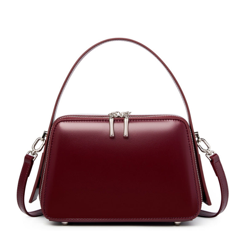 VLOVELAW 2025 25 spring and summer new niche design ear-hanging series commuter bag portable eaves bag leather women's bag commuter oblique span bag