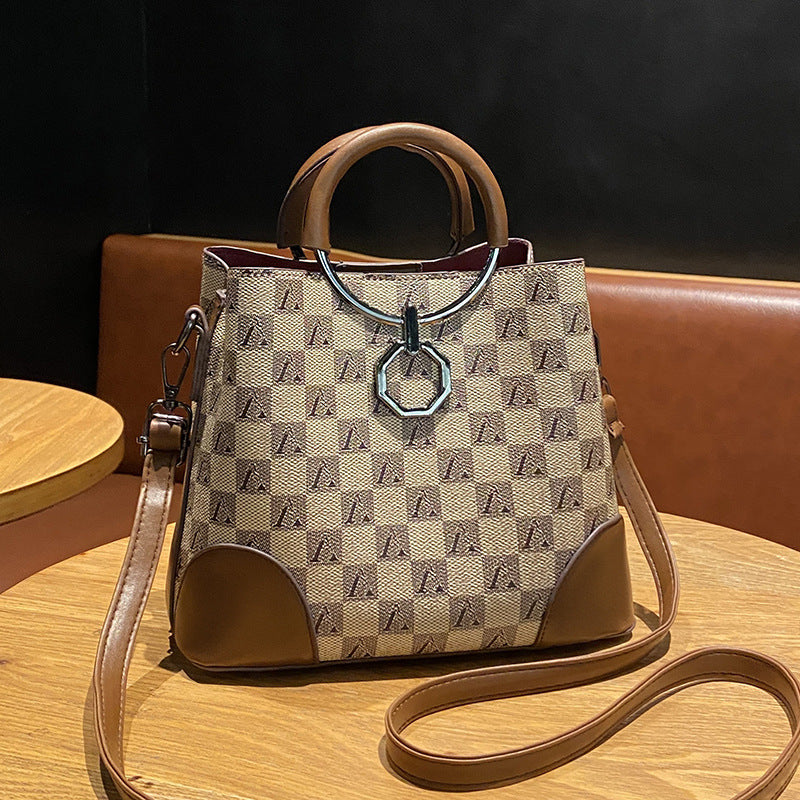 VLOVELAW 2025 Bag Women's popular New Fashion Bucket Bag Textured Handbag Women's Large Capacity One Shoulder Oblique Span Bag Women's Wholesale