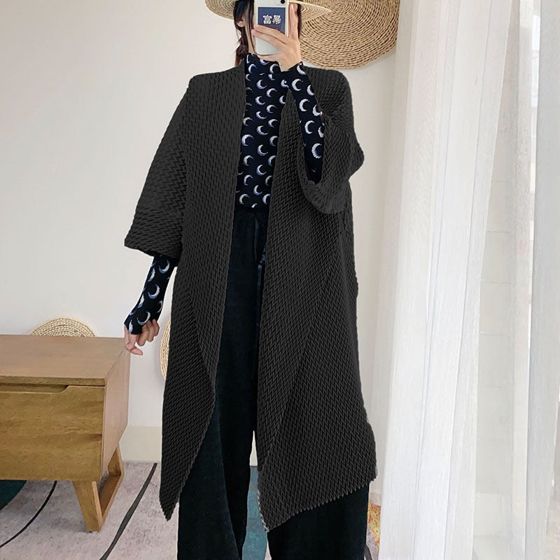 2025 irregular design dress women's high-end large-size autumn new high-end cardigan with skirt