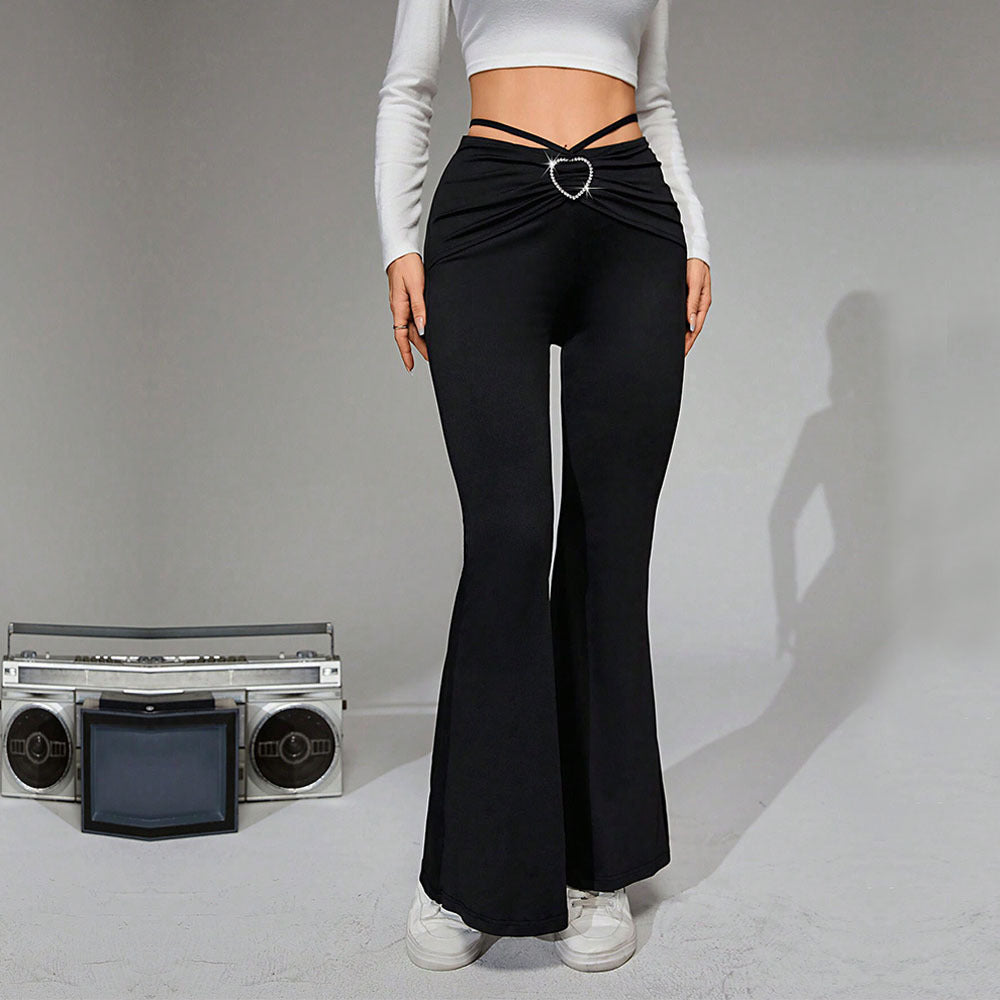 Hot Sale Women's Clothing in International Station Elegant Casual Pants Autumn and Winter High Waist Dropping Sense Slim Skinny Wide Leg Pants