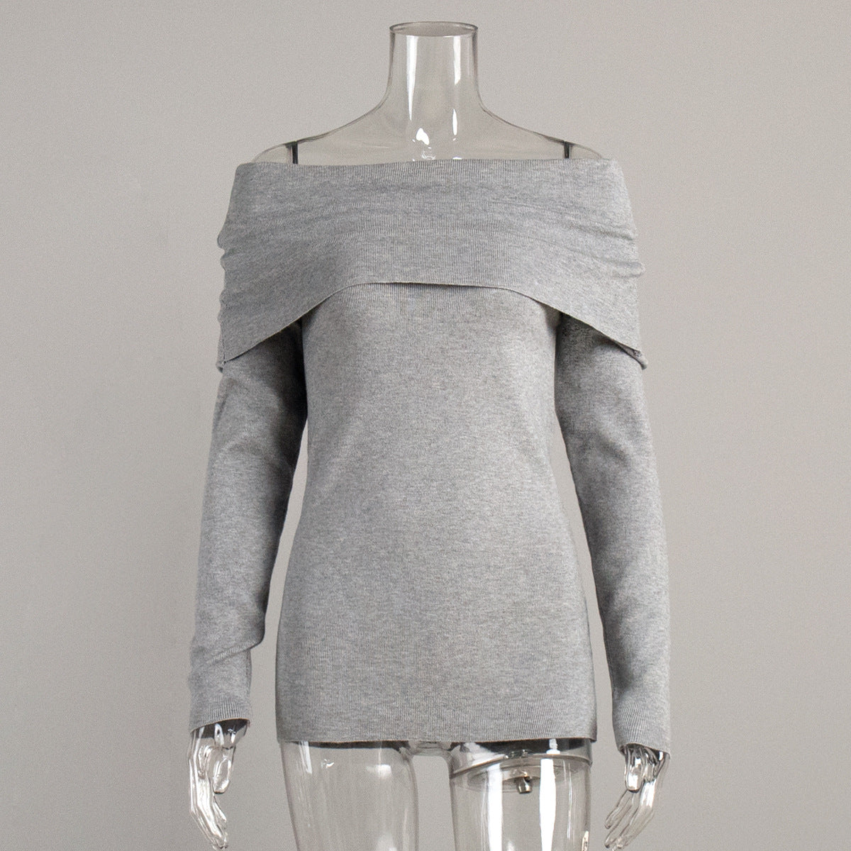 VLOVELAW 2025 sweater women's New autumn and winter 2025 style long-sleeved knitted bottoming shirt one-word shoulder sexy slim-fitting off-the-shoulder top