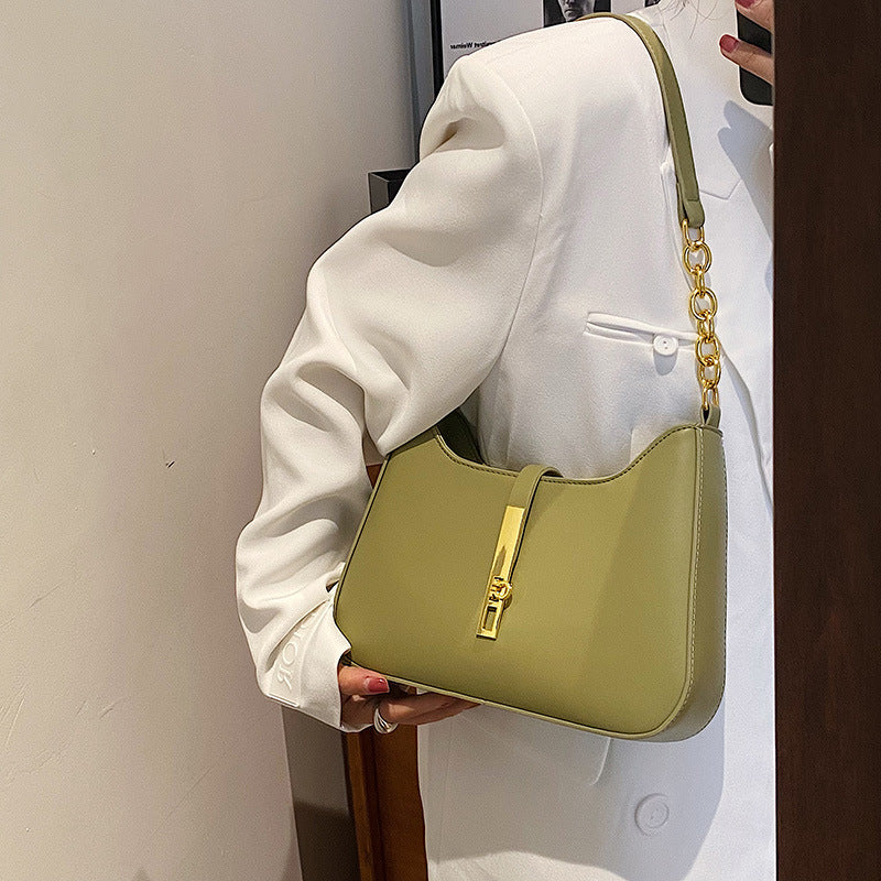vlovelaw Cross-Border Bags Soft Leather Bag Women's New Versatile Fashion Underarm Bag Advanced Texture Women's Shoulder Bag