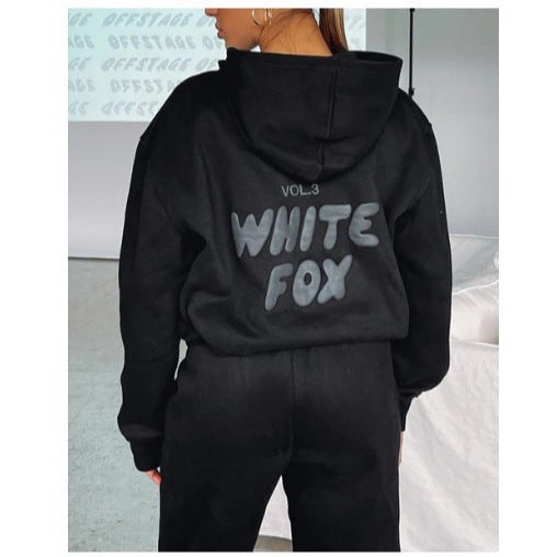 VLOVELAW 2025 New spring, autumn and winter new sweater set fashion sports LOGO long-sleeved pullover hooded sweater two pieces