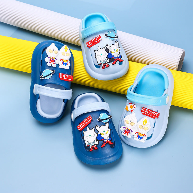 VLOVELAW Ultraman New Children's Slippers Summer Boys Baby Non-Slip Hole Shoes Boy Beach Shoes Sandals
