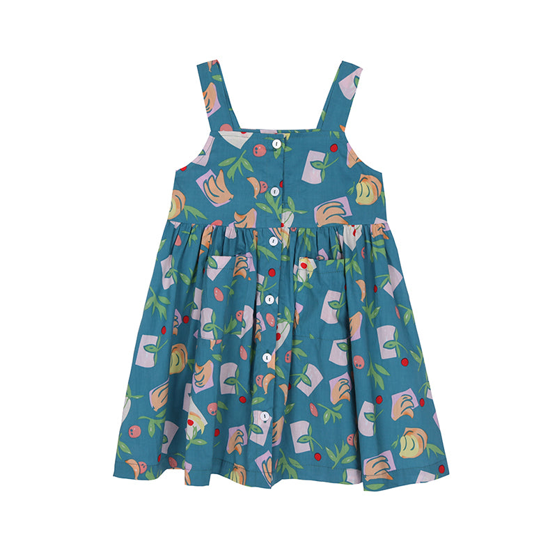 Girls' Summer Dress Thin Baby Summer Clothing Children's Summer Fruit Halter Skirt Children Princess Dress Western Style