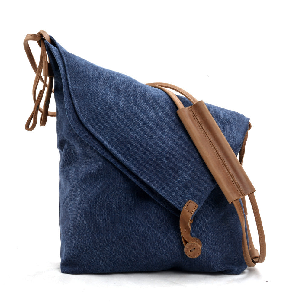 VLOVELAW 2025 Muchuan canvas women's bag shoulder bag messenger bag retro literary cloth bag trendy men's and women's canvas bag commuter