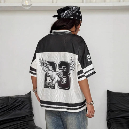 summer new  New fashion personalized digital printing n Spice Girl loose short-sleeved top T-shirt