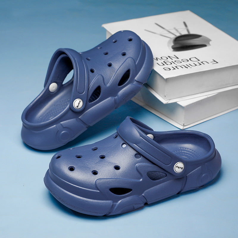 VLOVELAW Children's Shoes Hole Shoes New Children's Slippers Men's and Women's Sandals Soft Bottom Sandals Beach Toe Cap Non-Slip Children's Shoes