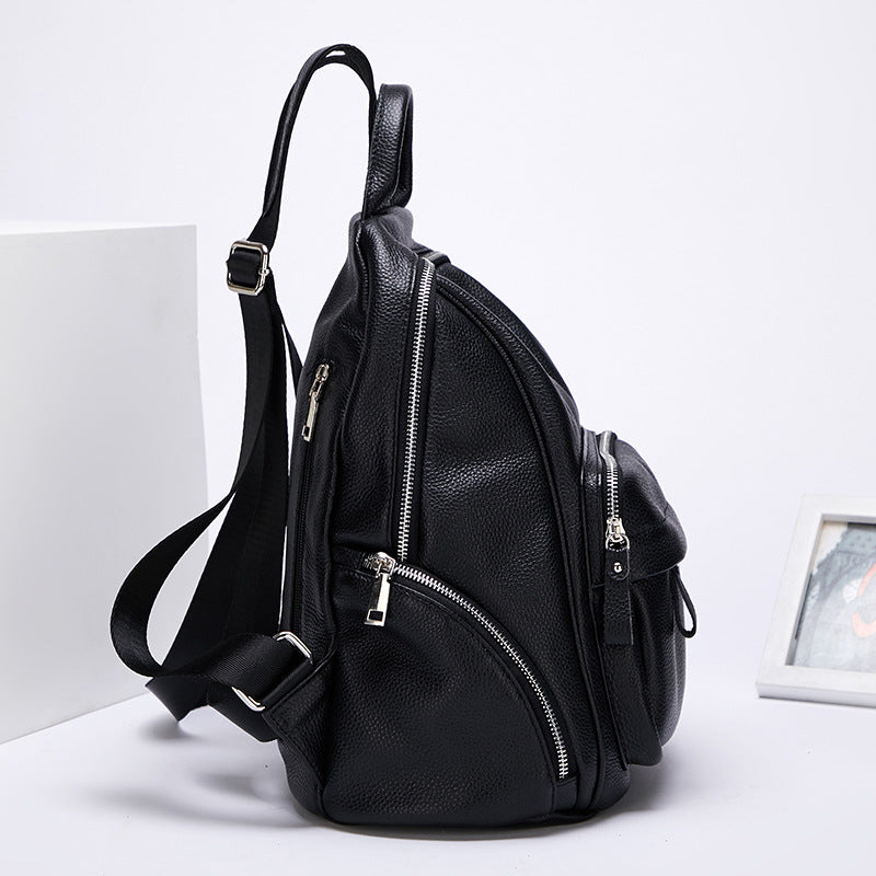 VLOVELAW 2025 Backpack women's popular new trendy Korean version of simple fashion soft leather leather first layer cowhide large capacity women's backpack
