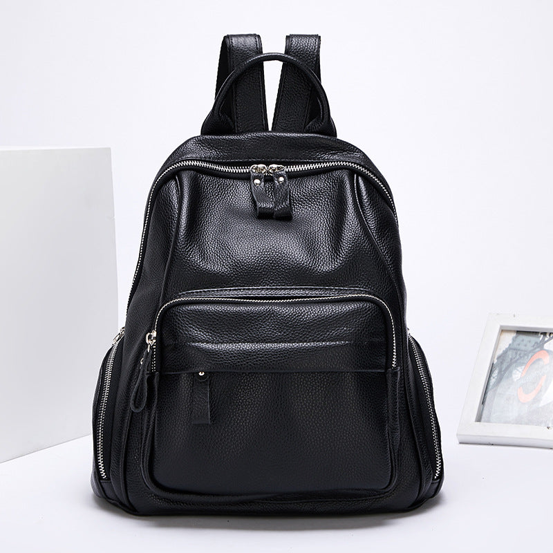 VLOVELAW 2025 Backpack women's popular new trendy Korean version of simple fashion soft leather leather first layer cowhide large capacity women's backpack