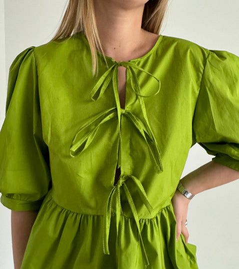 VLOVELAW Cross-Border Spring/Summer New Women's Tops Fashion Striped Stitching Shirt Top Women's European and American Style