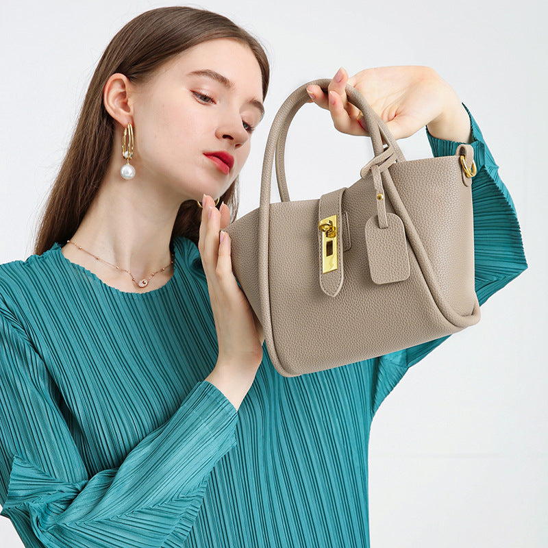 VLOVELAW 2025 This year's popular vegetable basket bag 2022 new leather women's bag bucket bag women's summer women's handbag messenger