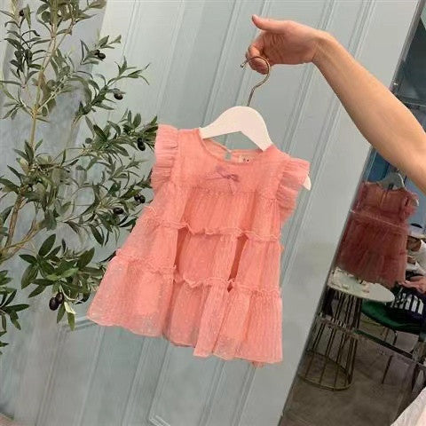 VLOVELAW Girls' New Summer Dress Baby Girl Princess Dress Western Style Pettiskirt Small and Older Children's Dresses Baby Skirt Thin