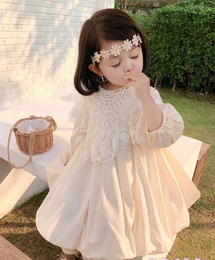 Children's Clothing 2025 Spring and Autumn Clothing for Girls Dress New Korean Style Lace Baby Girl Princess Dress Long Sleeve Kids' Skirt