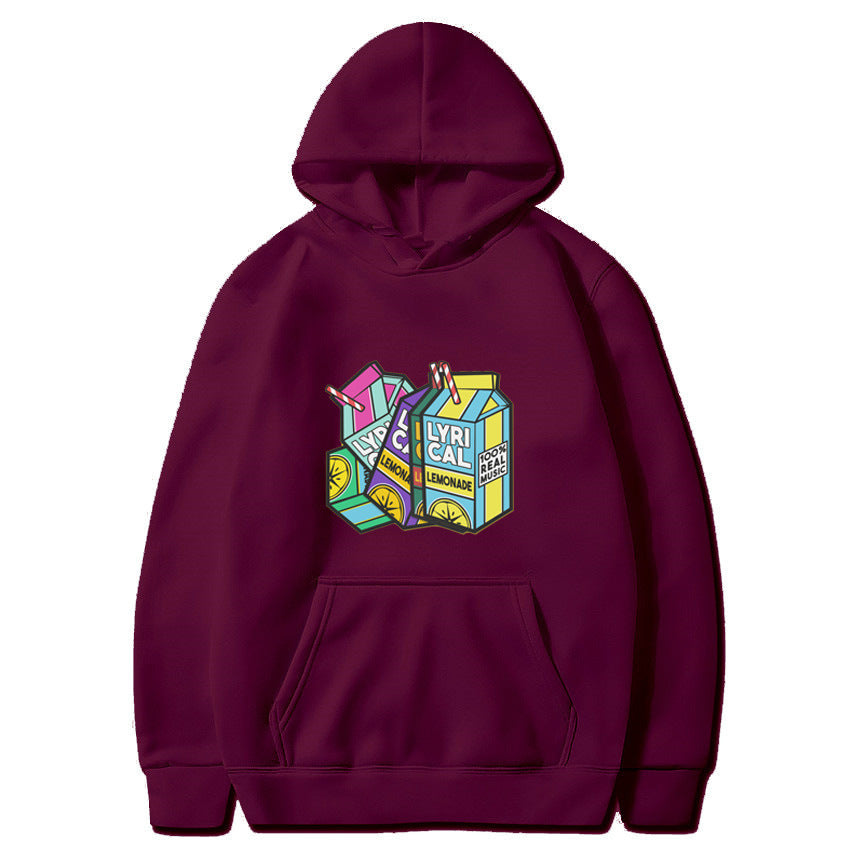 VLOVELAW 2025 lyrical lemonade lemon print fleece hooded sweater men and women hoodies