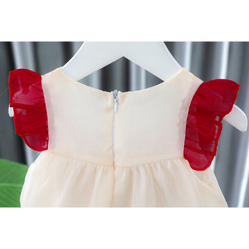 Little Girl Summer Cute One Year Old Celebration Dress Baby Summer Western Style Fashion 1 Princess Dress Girl Dress