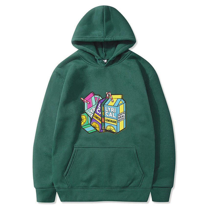 VLOVELAW 2025 lyrical lemonade lemon print fleece hooded sweater men and women hoodies