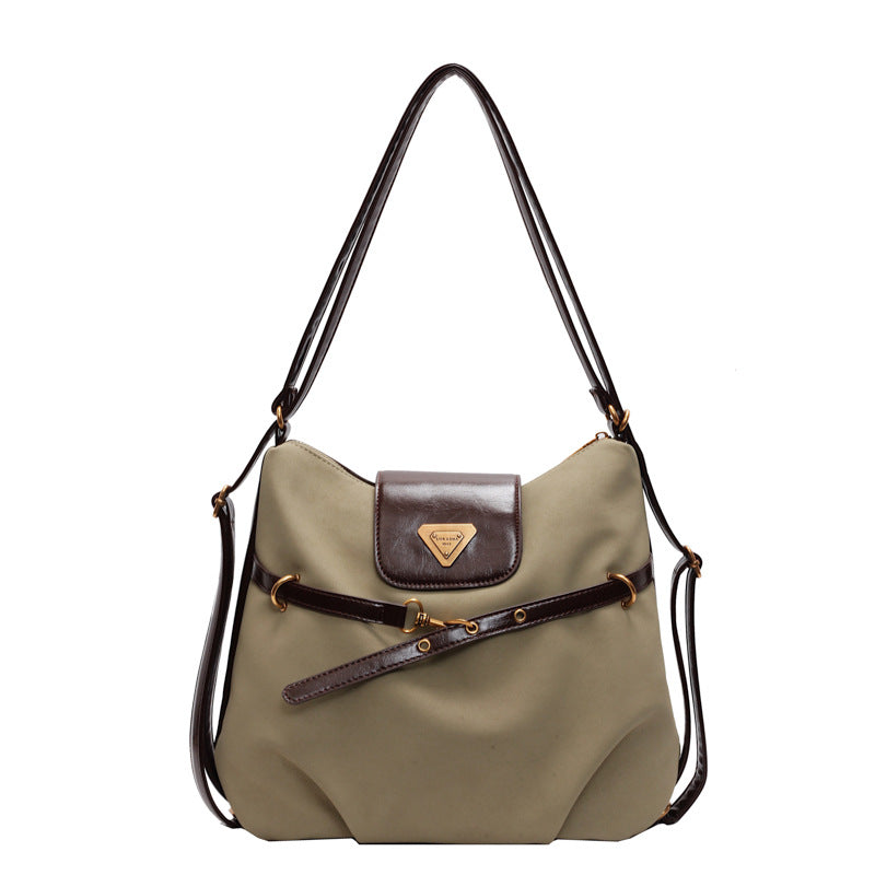 VLOVELAW 2025 Casual commuting retro matte large-capacity bag women's popular new fashion double shoulder back bag single shoulder tote bag