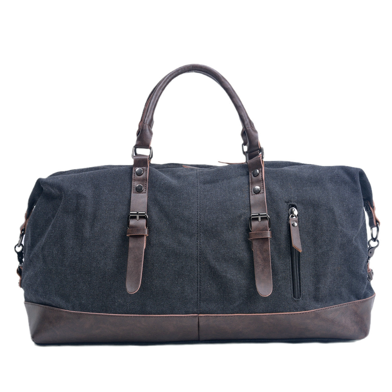 VLOVELAW 2025 2025 large-capacity men's hand-held travel bags, casual canvas with imitation leather messenger bags, luggage bags, fitness weekend bags