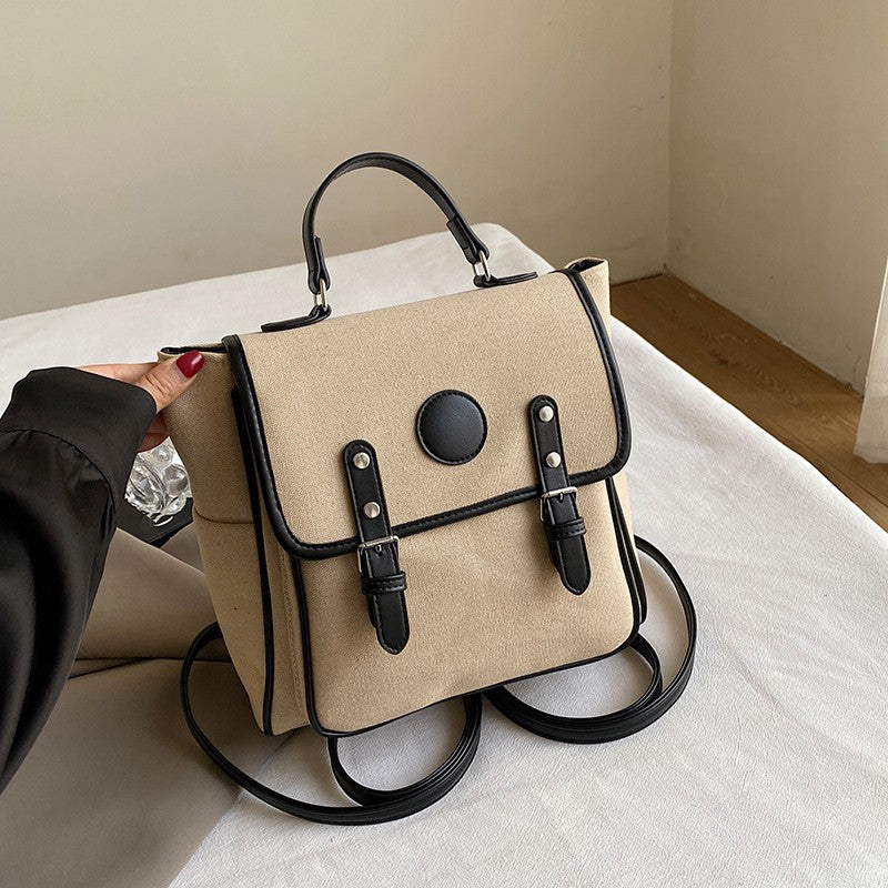 Japanese Ins Tooling Style Backpack Female New Messenger Bag College Students Class Commute Fashion Casual Backpack