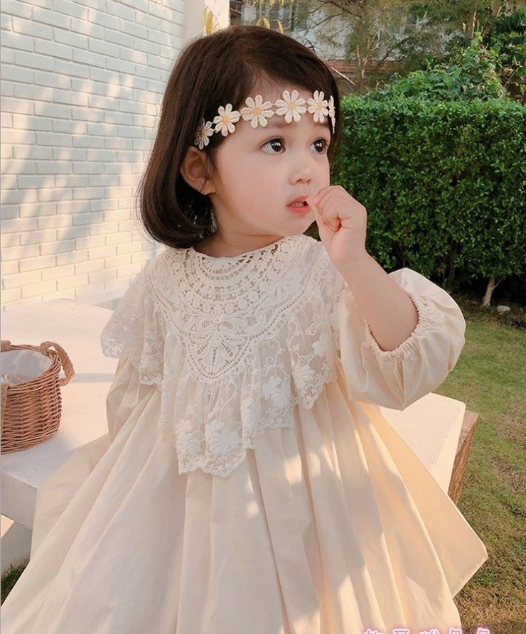 Children's Clothing 2025 Spring and Autumn Clothing for Girls Dress New Korean Style Lace Baby Girl Princess Dress Long Sleeve Kids' Skirt