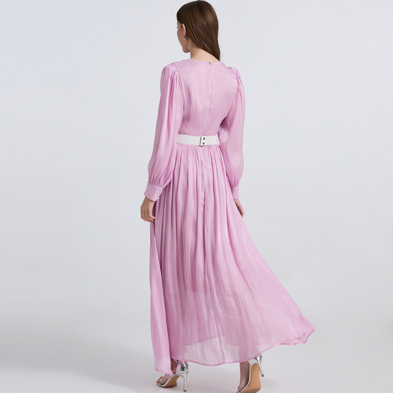 White seaside vacation dress women's summer high-end feeling elegant big swing dress Sanya beach skirt super fairy gauze skirt