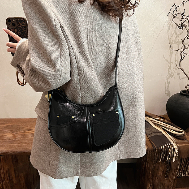VLOVELAW 2025 High-end niche design bag women's popular new trendy versatile messenger bag fashionable one-shoulder underarm dumpling bag